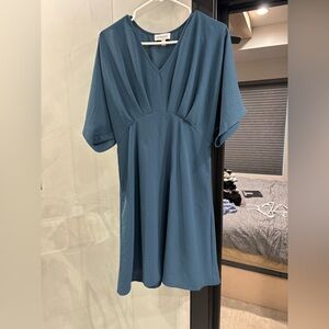 Gilli Slate Blue V-Neck Dress
